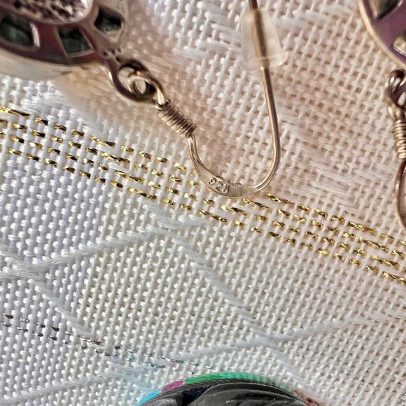 Vintage Native American Jewelry, Earrings and Turtle Pendant, Vintage Jewelry - Picture 6 of 10